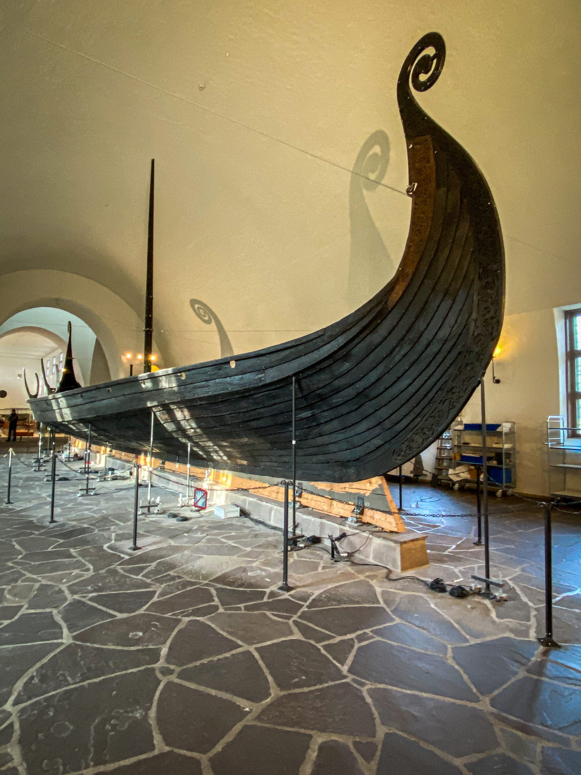 Viking boat in the Viking Museum in Oslo