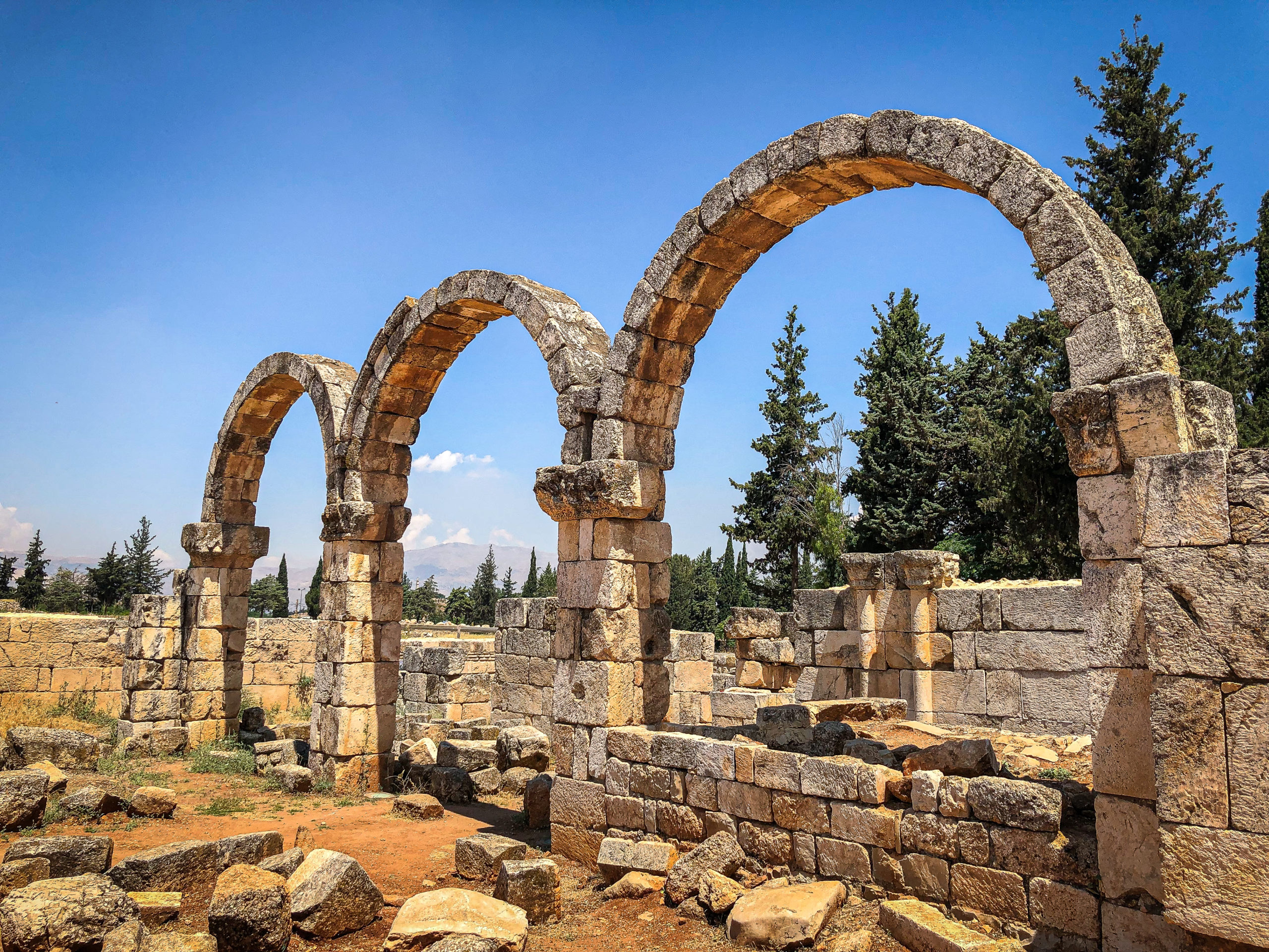Ruins in Baalbek in Lebanon