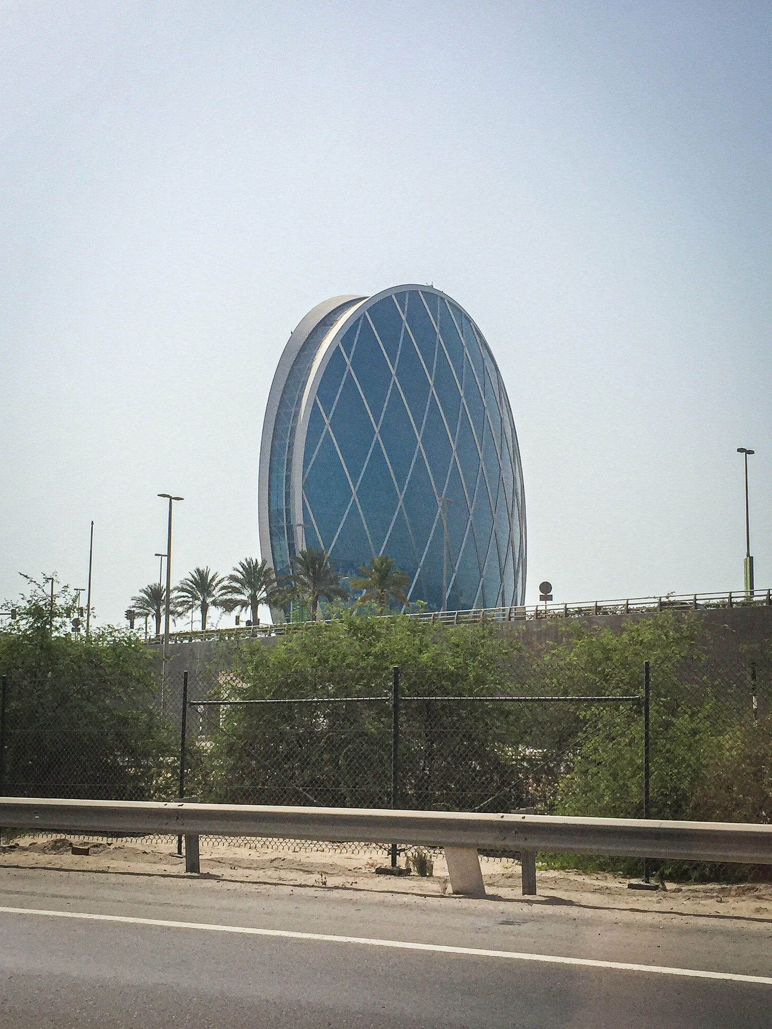 Oval building in Abu Dhabi