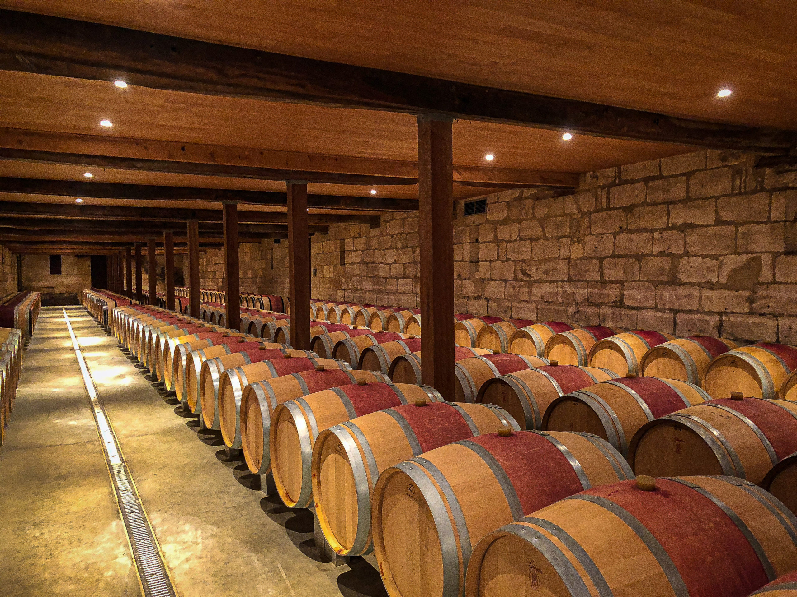 IMG_3905 Wine barrels in Saint-Emilion in Bordeaux