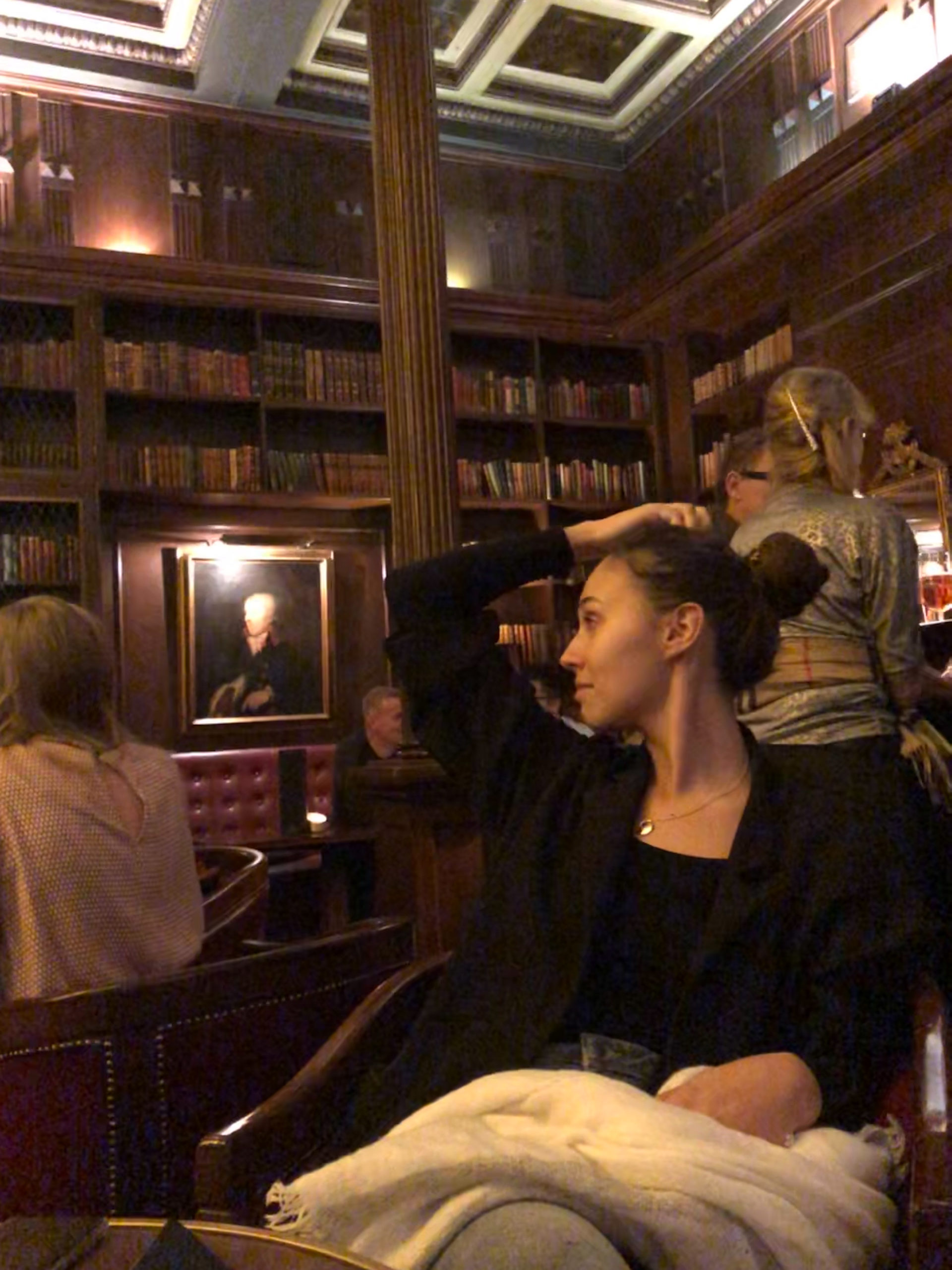 Woman in the Library Bar in Copenhagen
