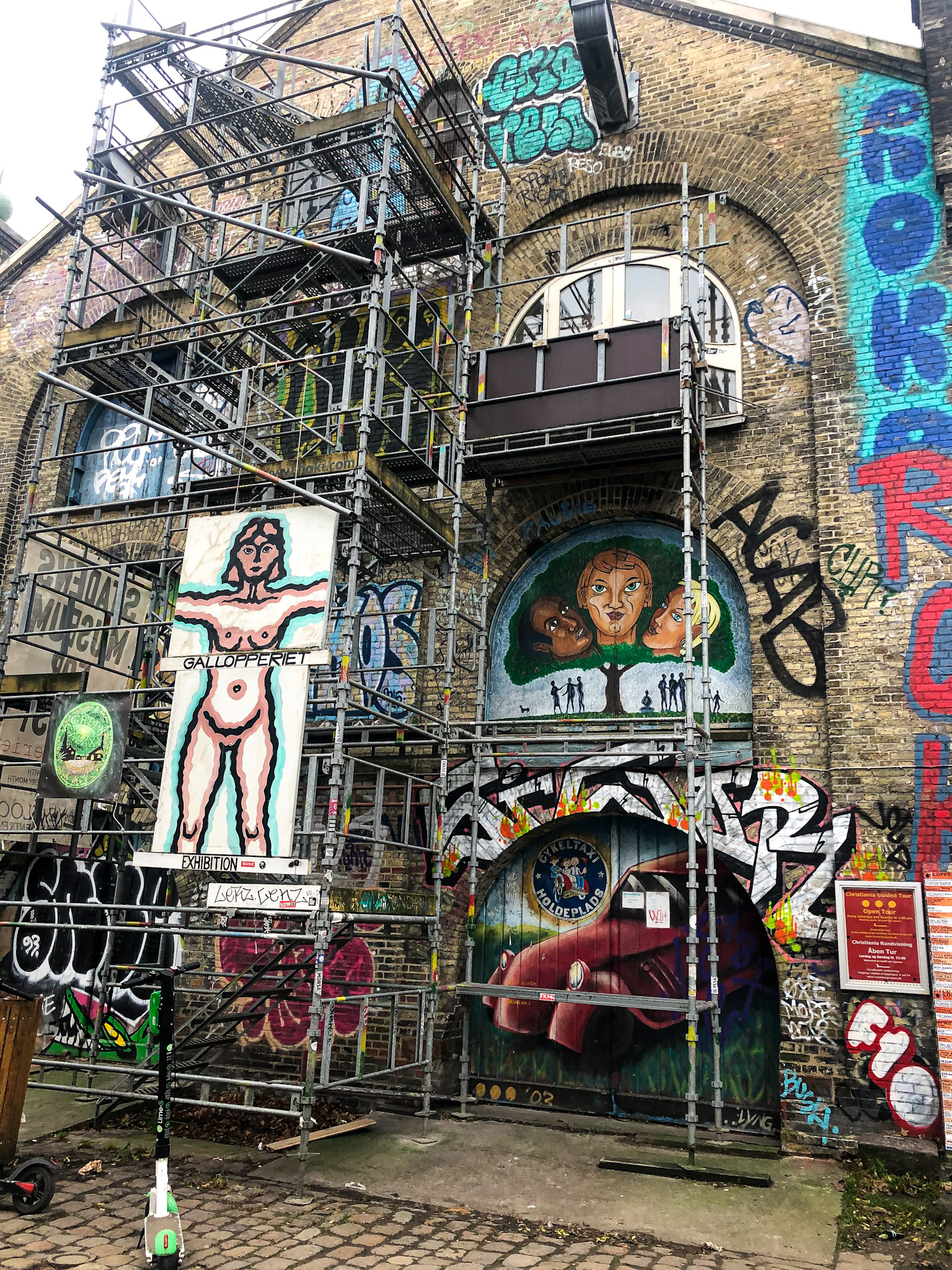 Graffitis in Christiania in Copenhagen