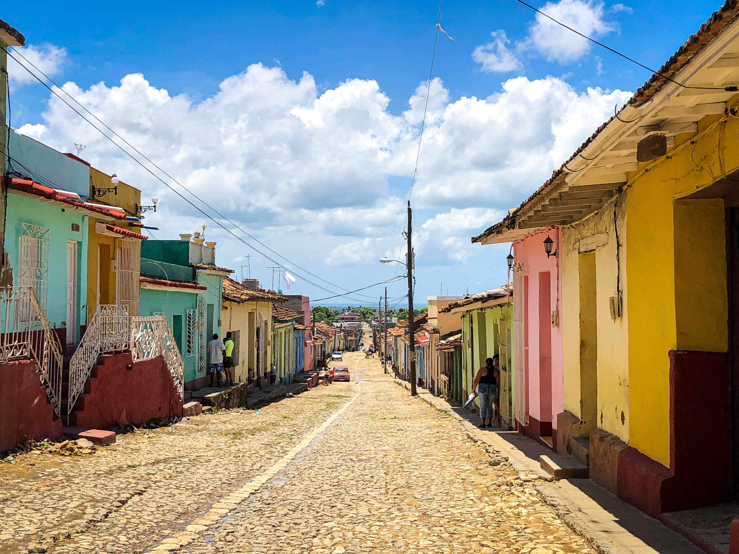 Coloured streets in Trinidad in Cuba