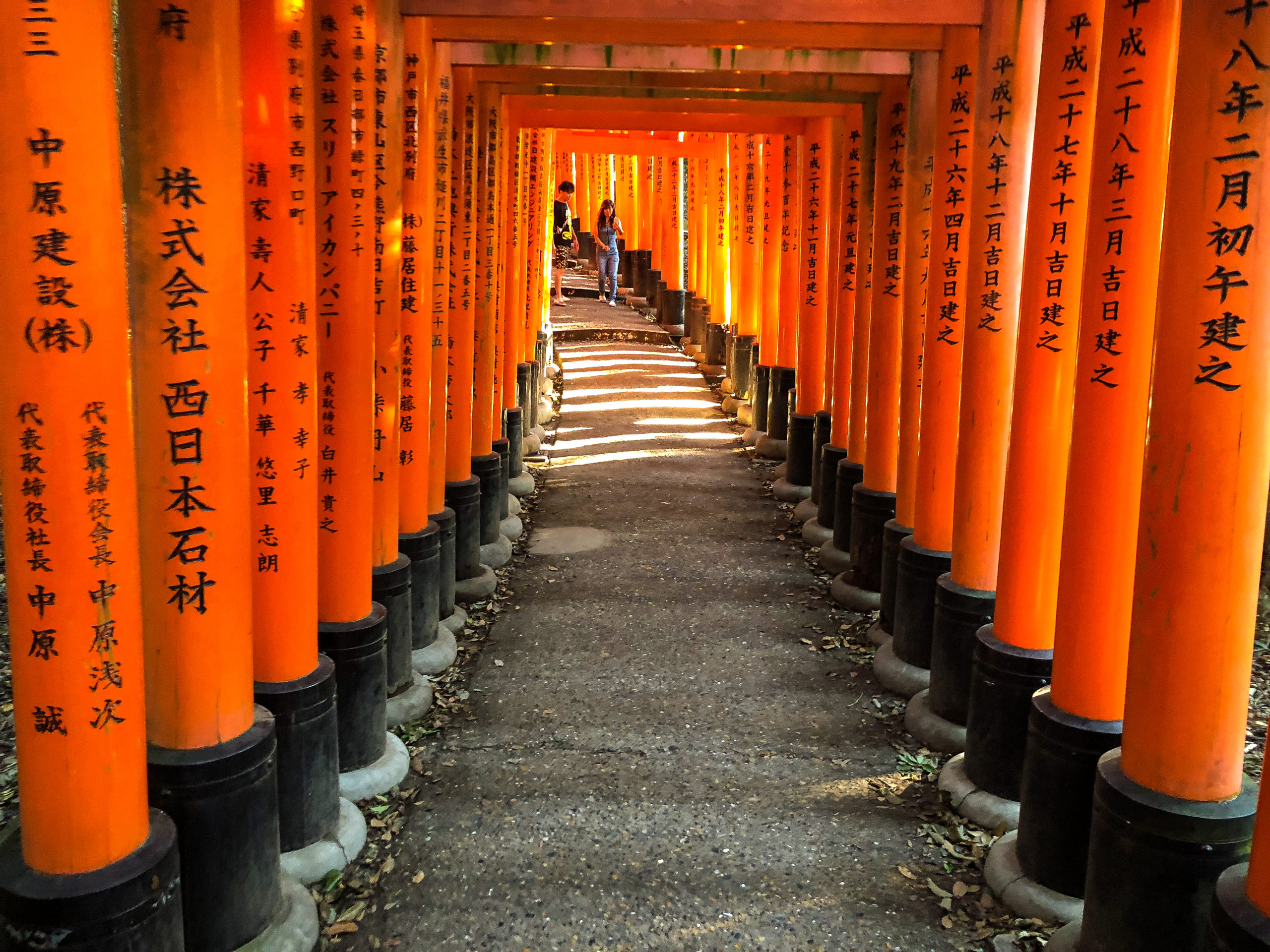 Fushimi Inari Torii gates in Kyoto in Japan
