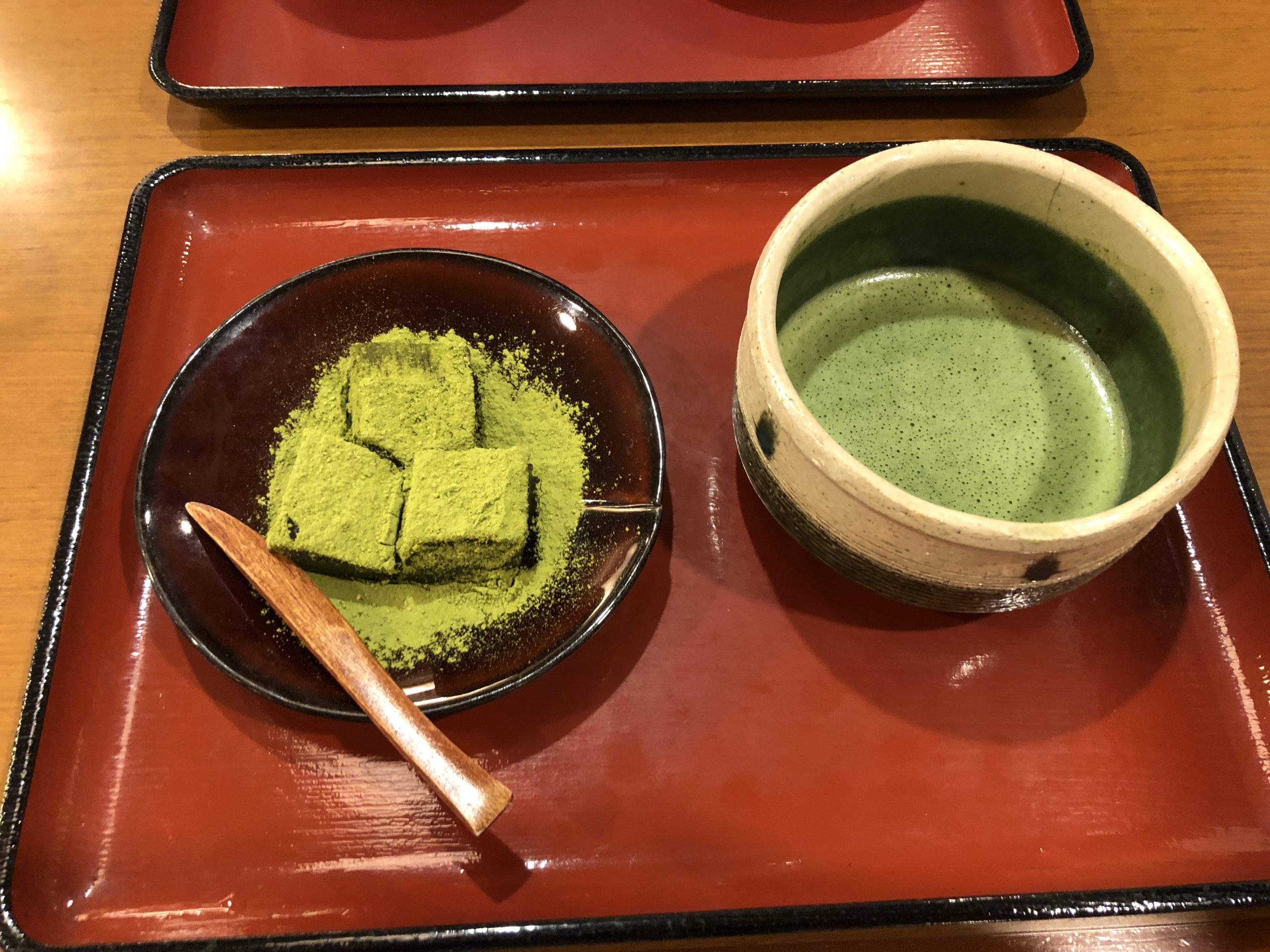 Matcha dessert and tea in Japan