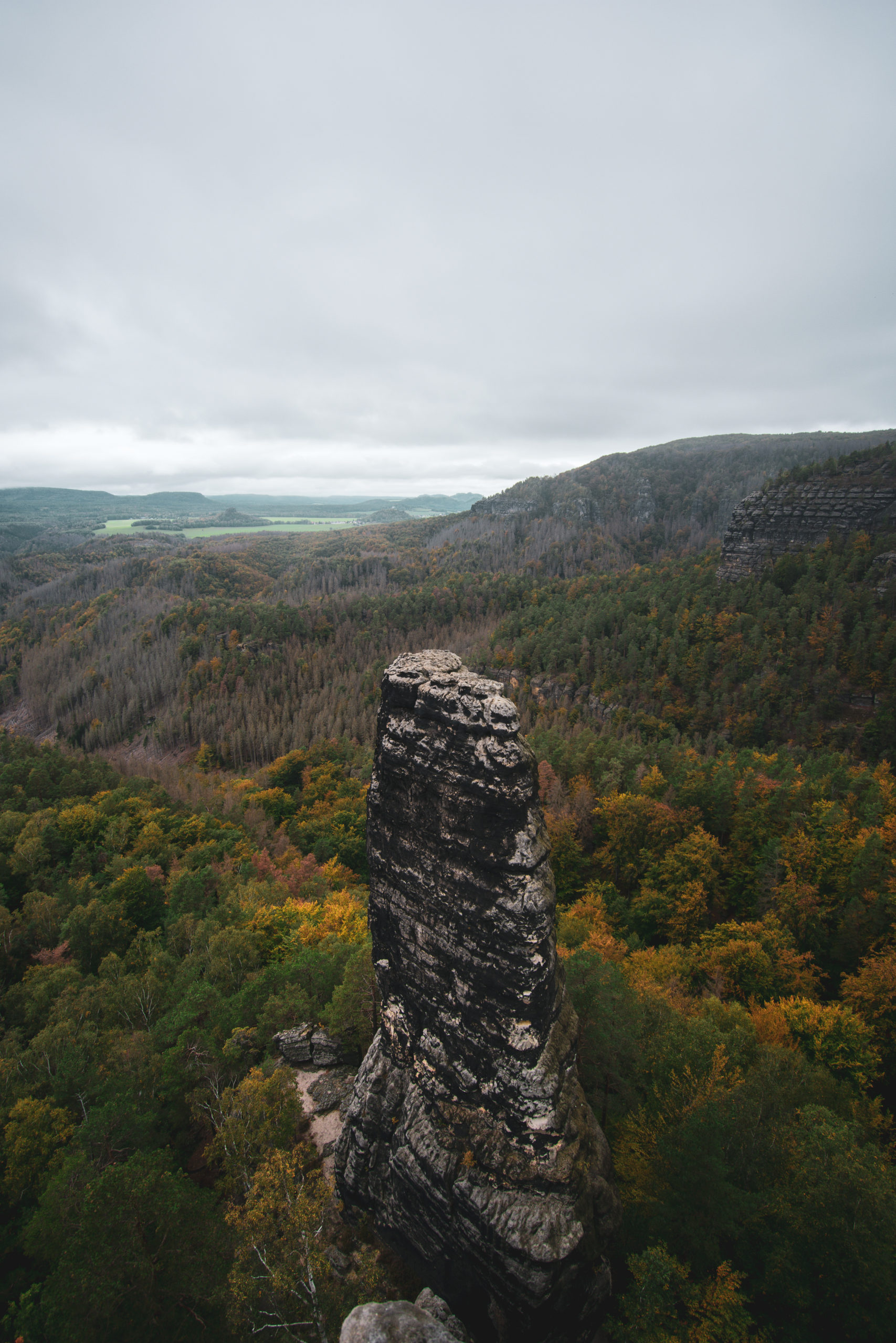 Rock formation in Bohemian Switzerland National Park in Czech Republic