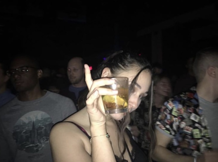 Girl partying in New York