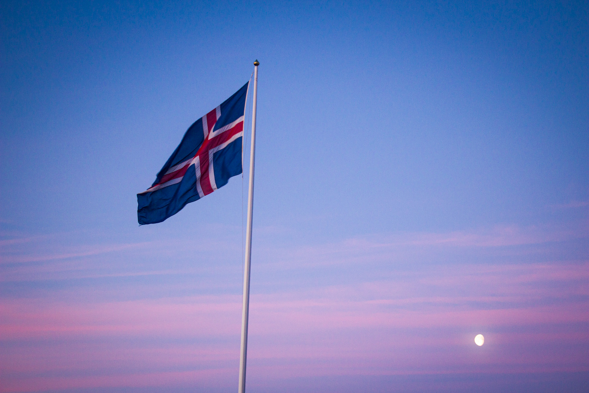 Icelandic flag in Reykjavik