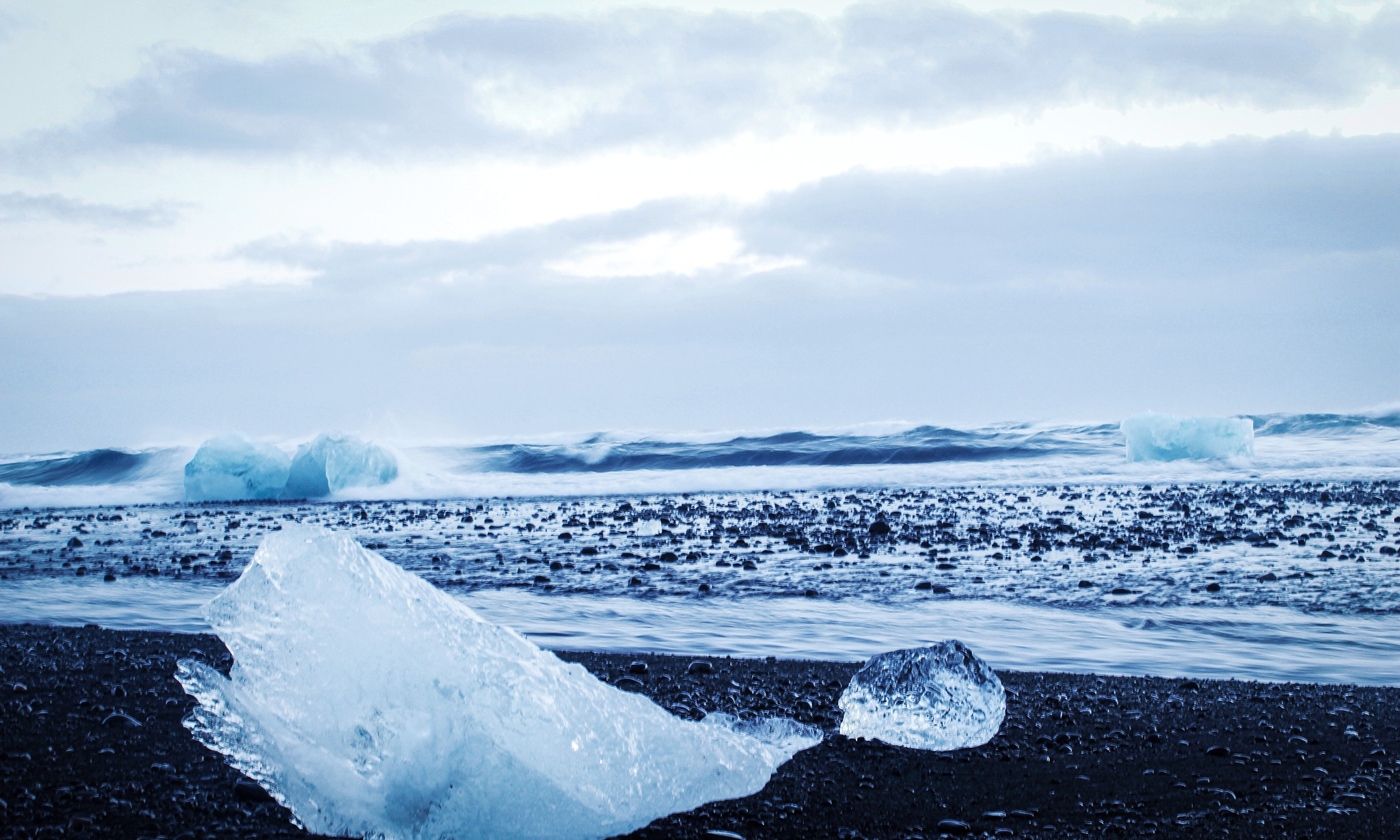 Diamond Beach in Jokulsarlon in Iceland