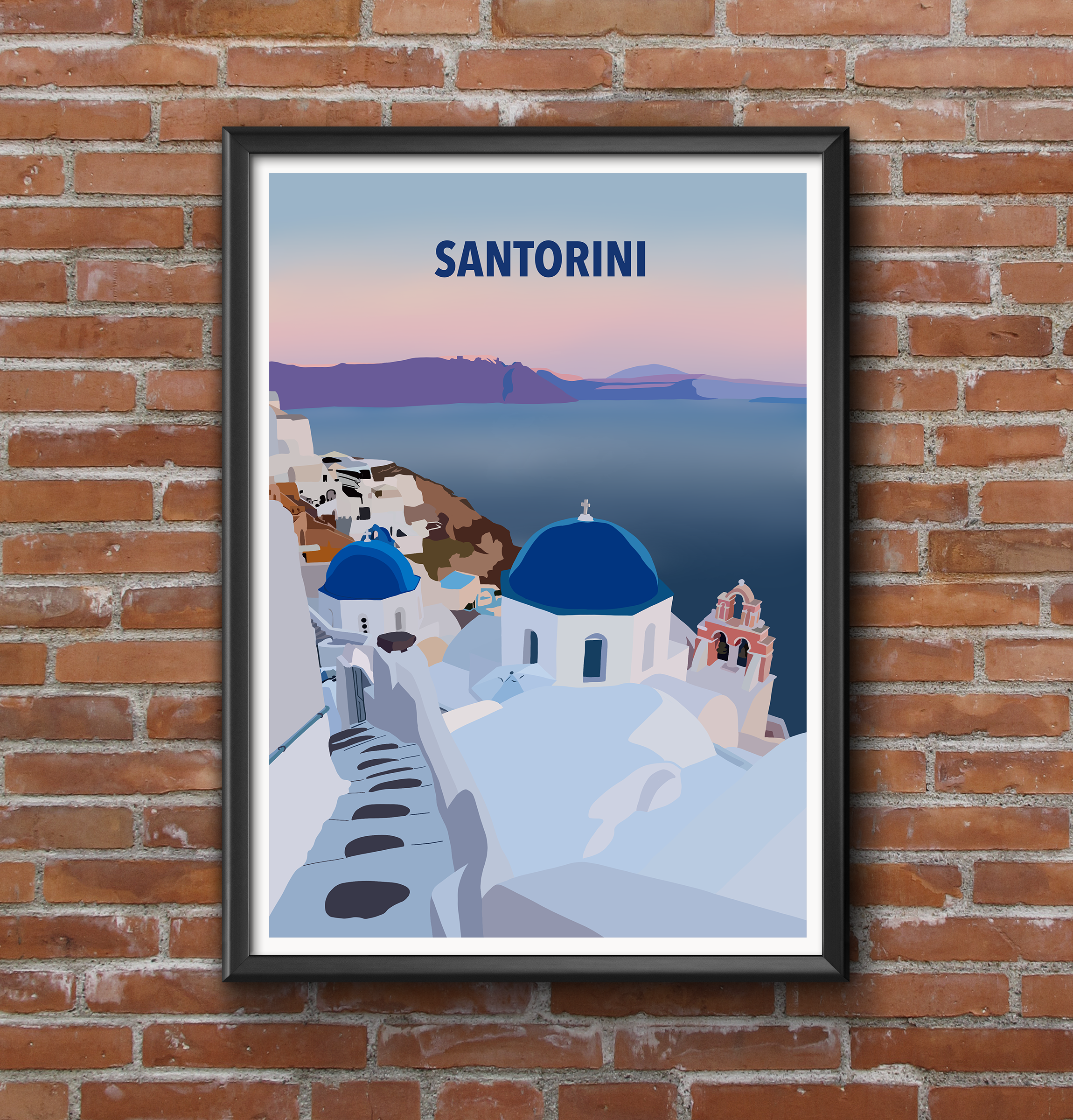 Santorini Illustration